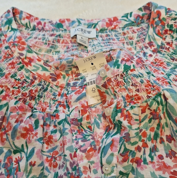 J Crew Linen Blend Top - Picture 6 of 13